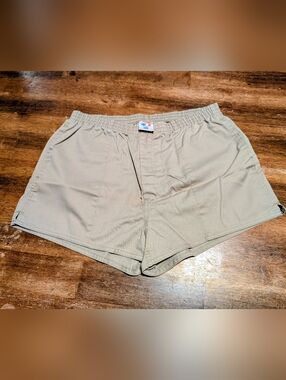 Beige Elastic Levi's Straus Waist 1984 Olympic Shorts
